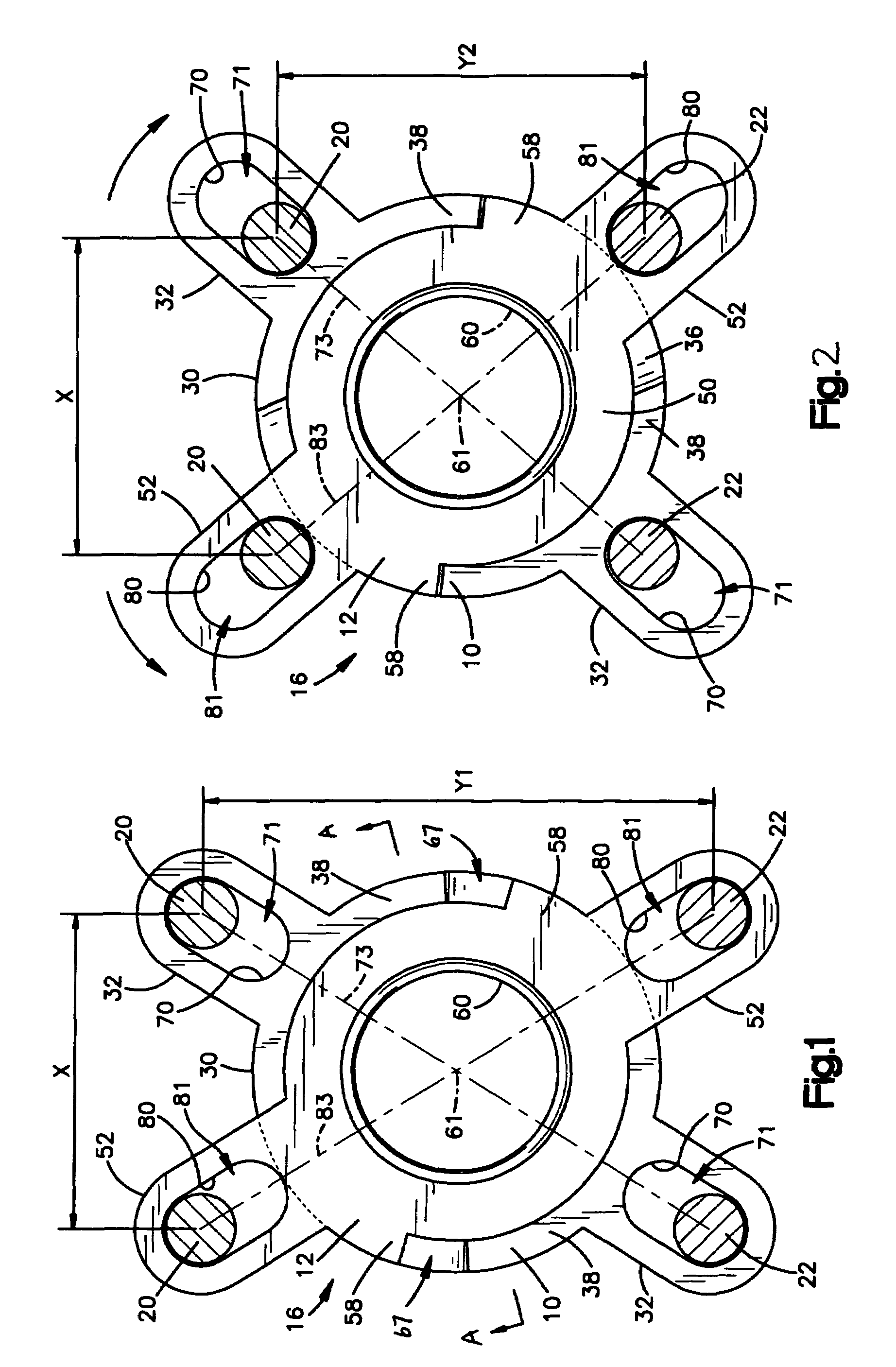 Translational scissor plate fixation system