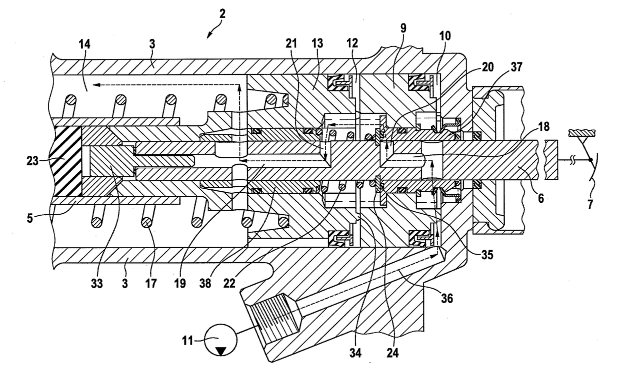 Brake device for a hydraulic motor vehicle brake system