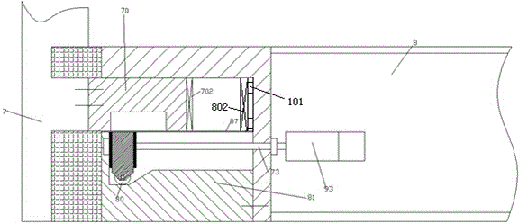 Electrical switch cabinet with inner buffer spring