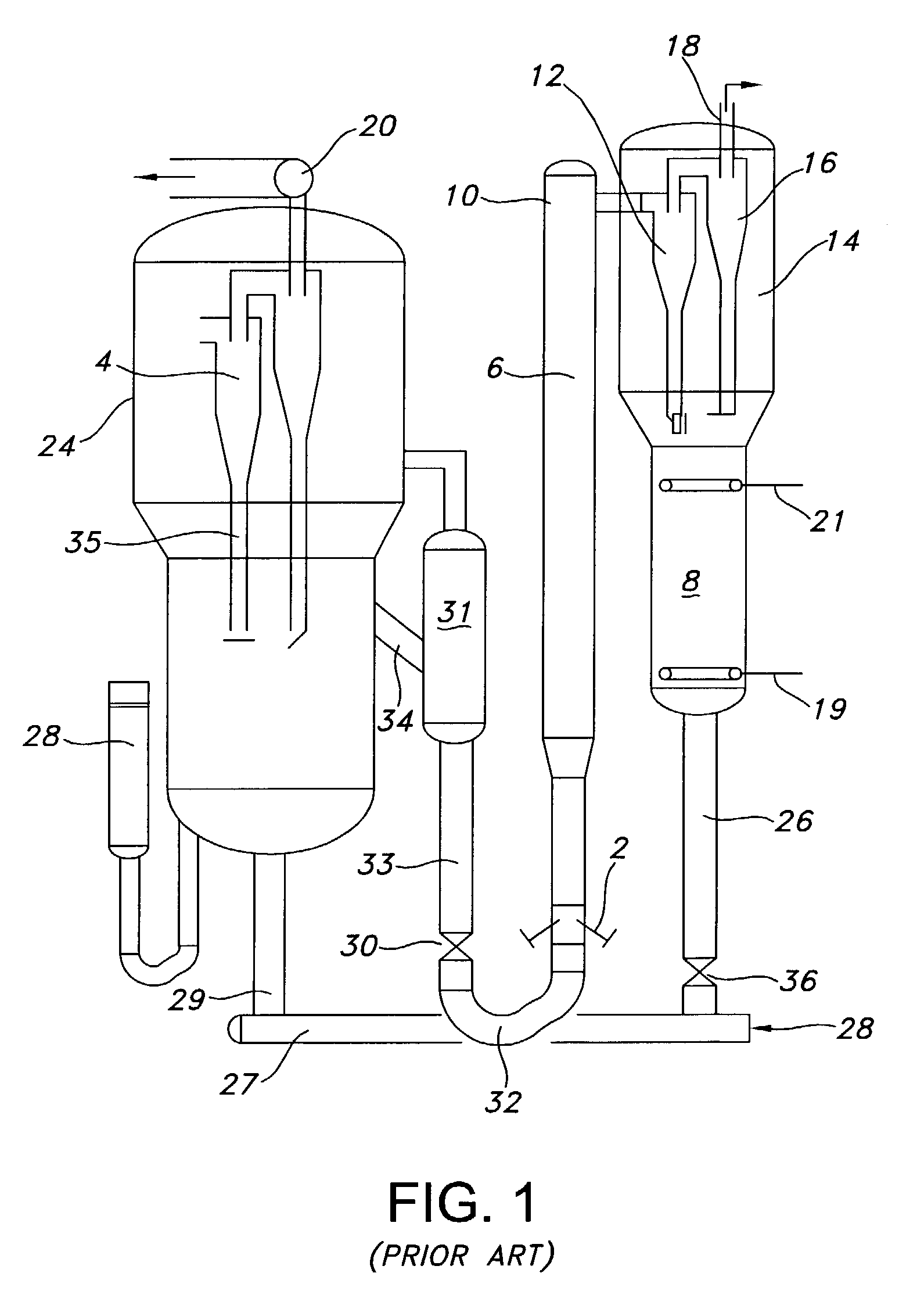 Apparatus for countercurrent contacting of gas and solids