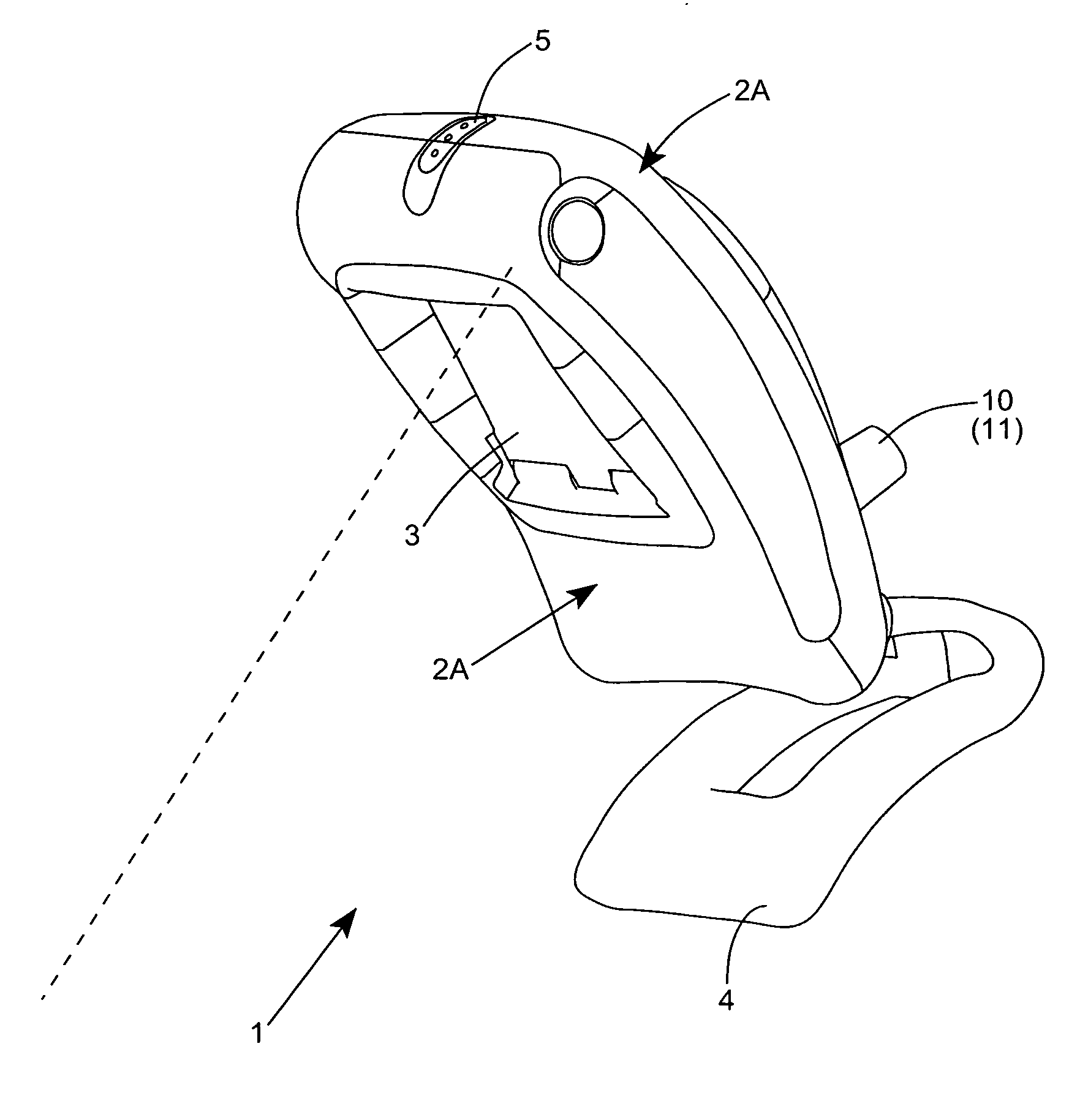 Hand-supportable digital image capture and processing system employing visible targeting illumination beam projected from an array of visible light sources on the rear surface of a printed circuit (PC) board having a light transmission aperture, and reflected off multiple folding mirrors and projected through the light transmission aperture into a central portion of the field of view of said system