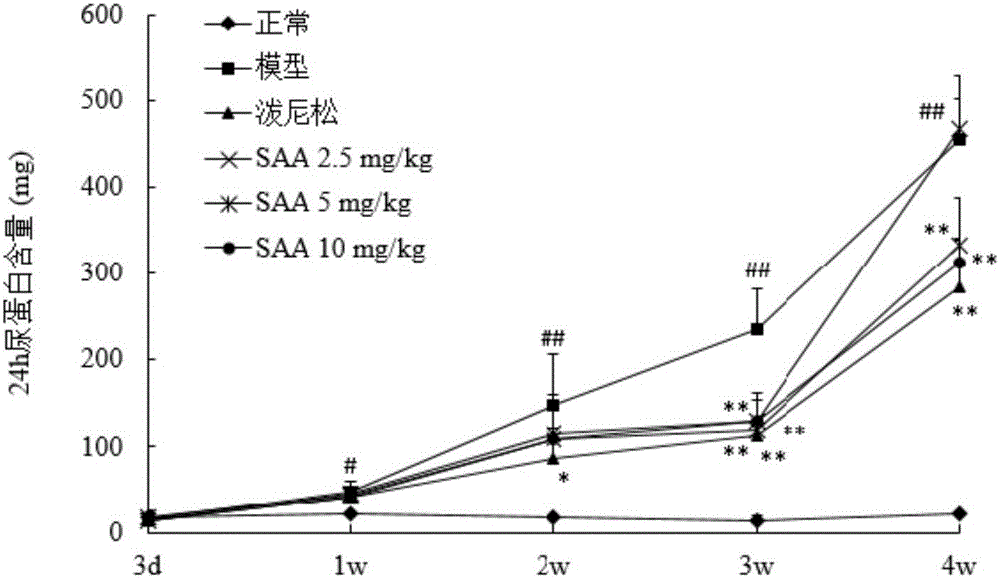 Application of salvianolic acid a alone or in combination with multiple drugs in the preparation of medicines for treating nephrotic syndrome