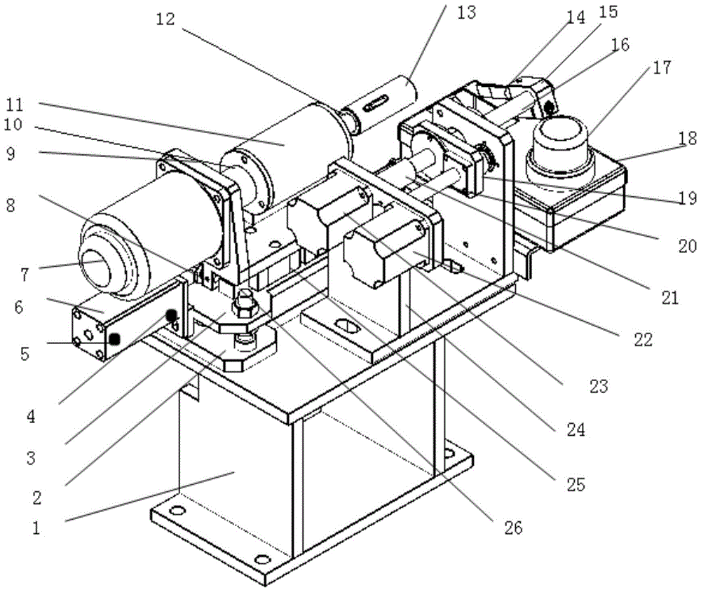 An automatic gluing device for gluing the outer circle of the shaft sleeve