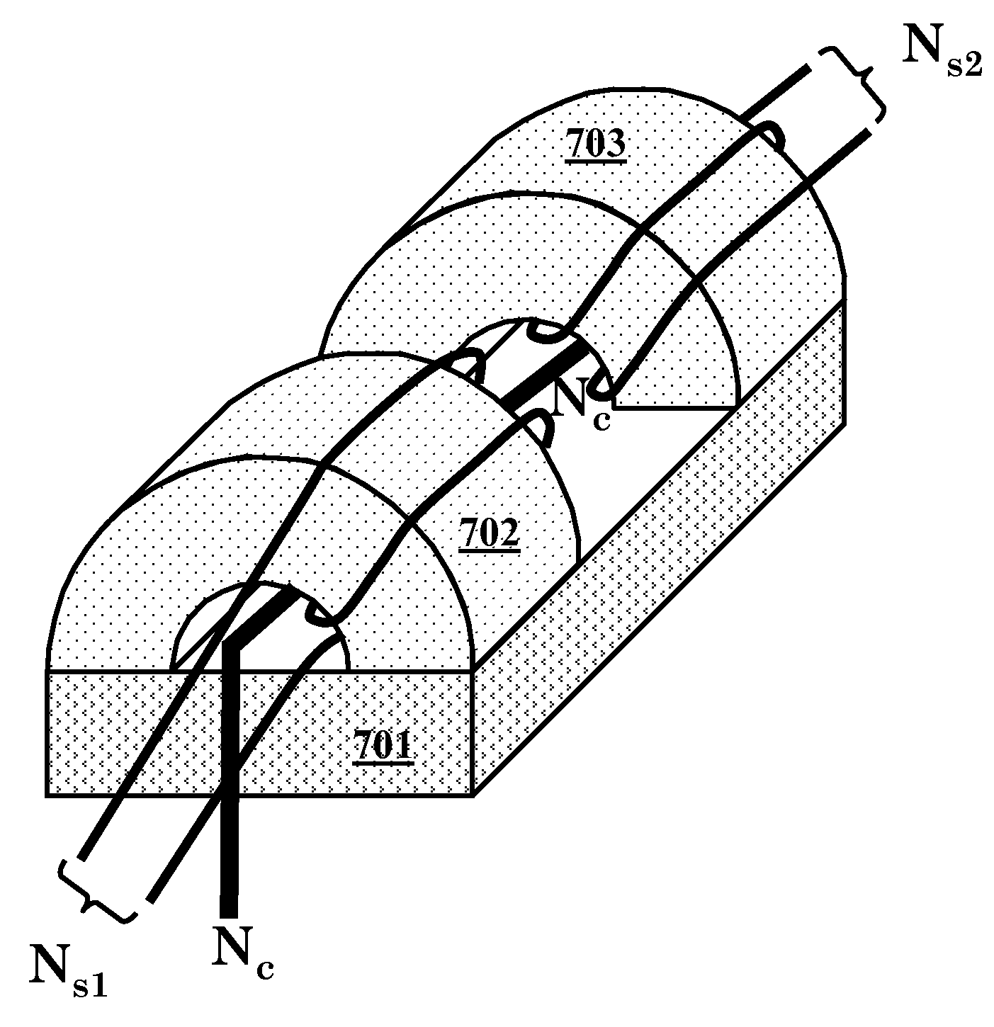 Magnetic Device Formed with U-Shaped Core Pieces and Power Converter Employing the Same