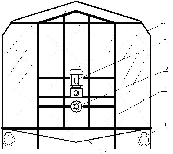 Vertical rotary stereo type multi-layer planting greenhouse