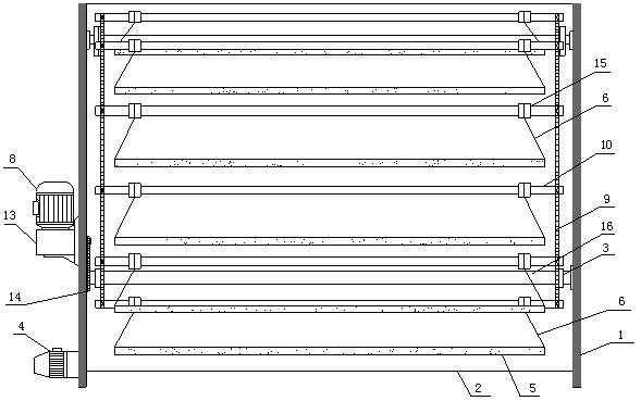 Vertical rotary stereo type multi-layer planting greenhouse