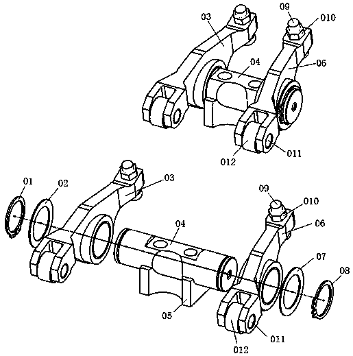 Full automatic assembling technology of air valve of rocker arm of engine and production line