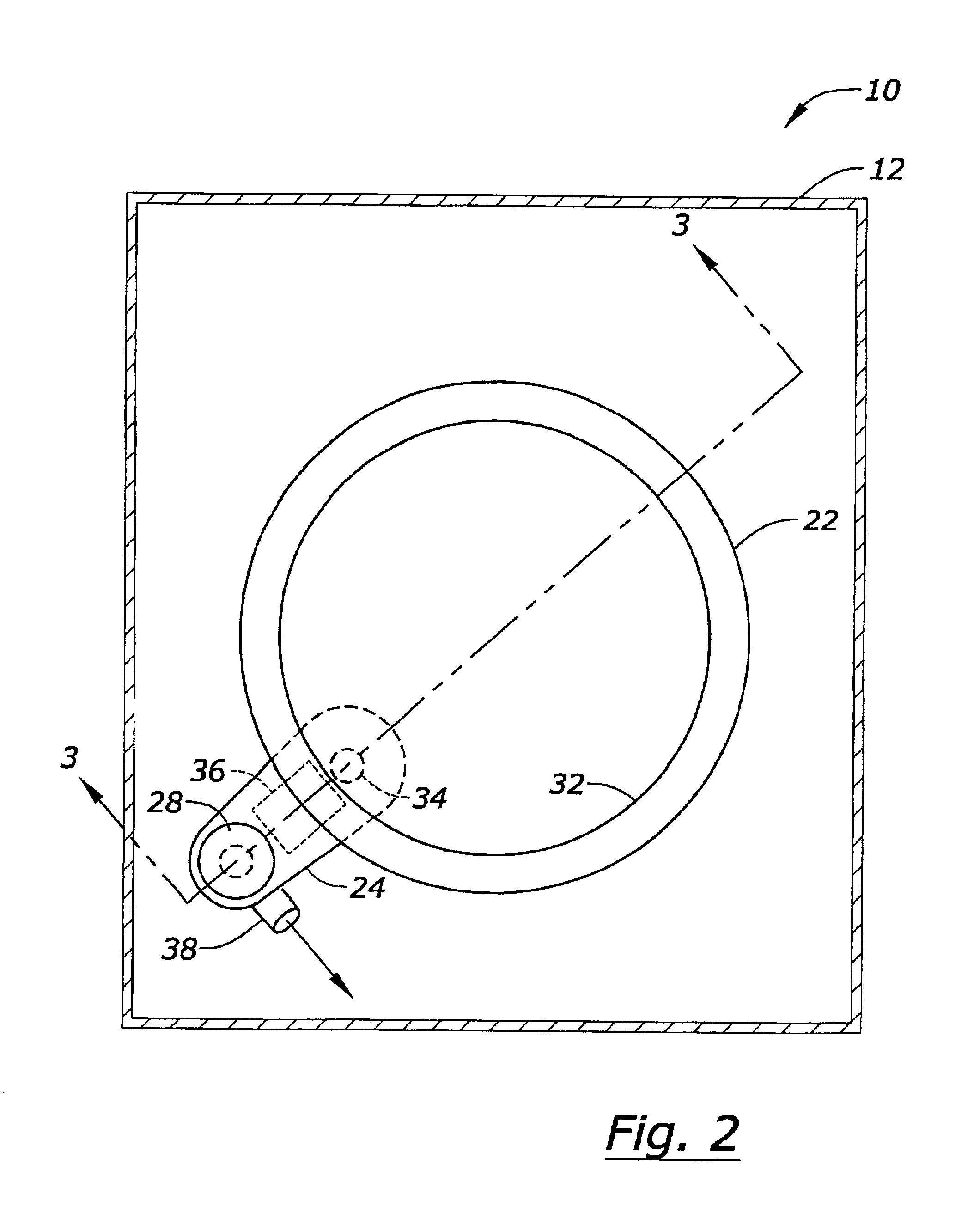 Tub mounted, vertically oriented pump