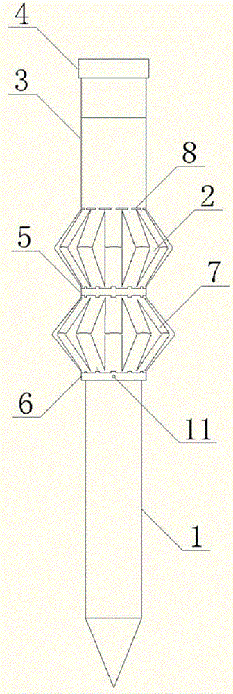 Extension body compaction pile capable of eliminating pile foundation negative friction and construction method