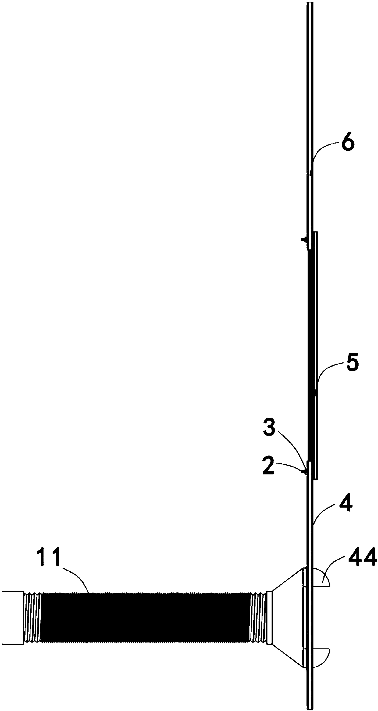 Air outlet mounting structure for fresh air system