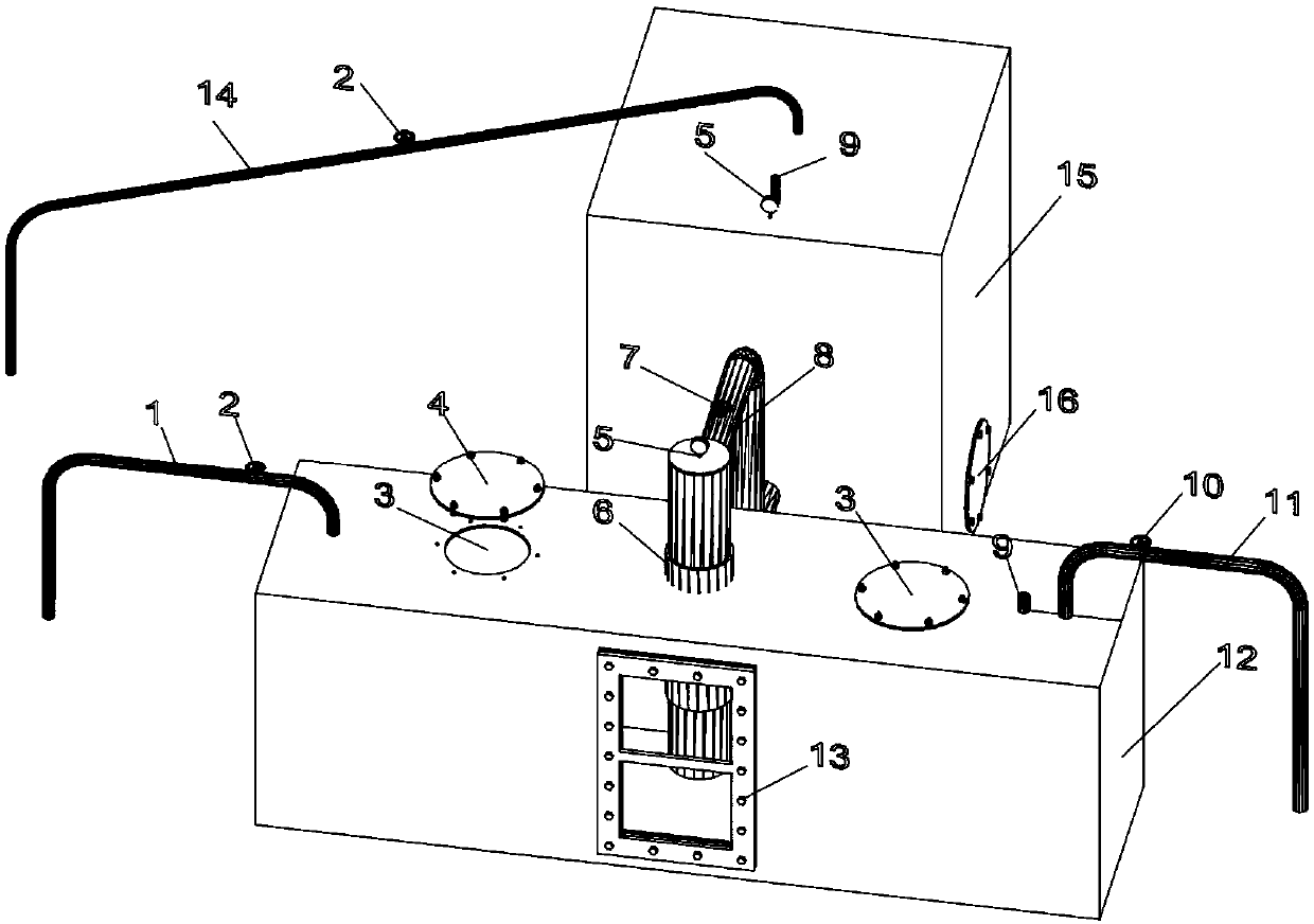 Gas lift reverse circulation hole cleaning test simulation device