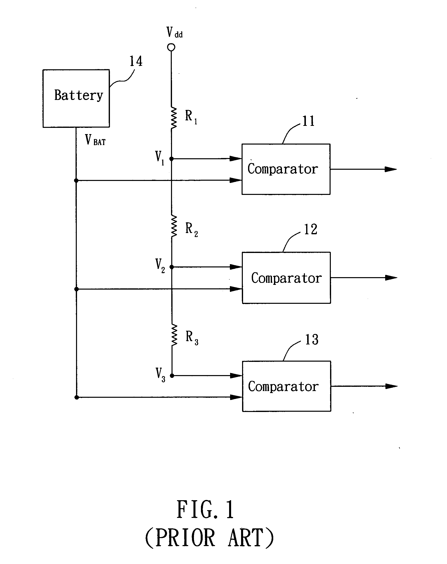 Device and method for detecting battery voltage level