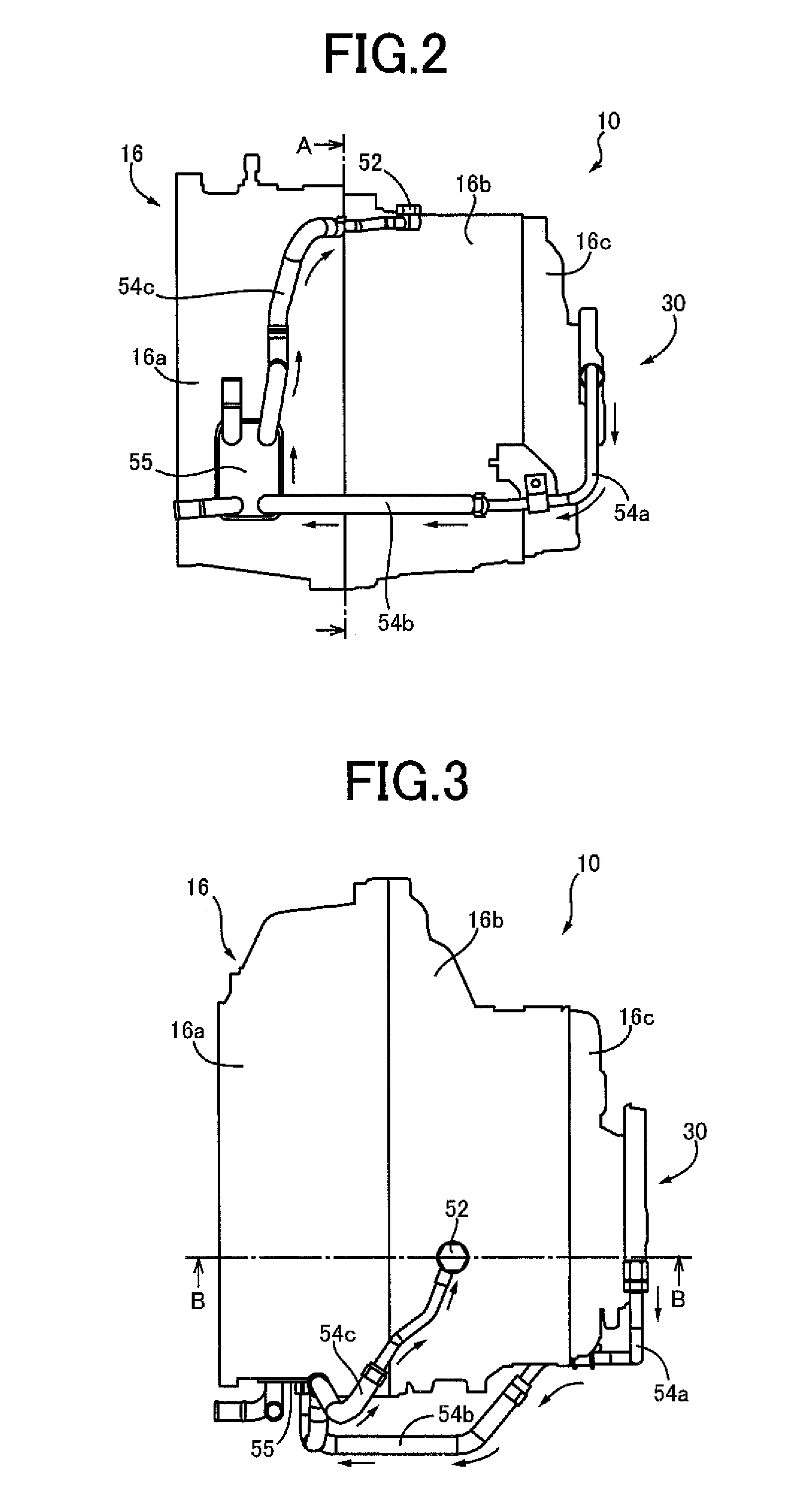 Lubrication device of power transmission device for hybrid vehicle