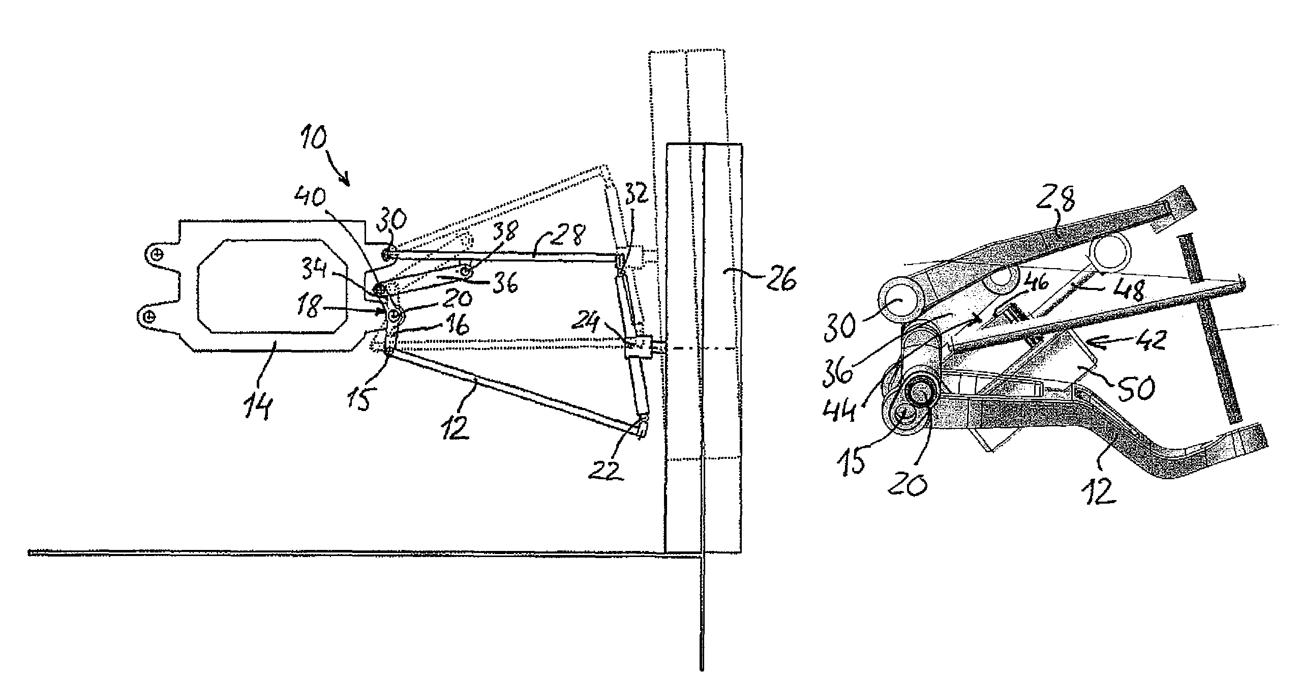 Wheel suspension for wheeled vehicles