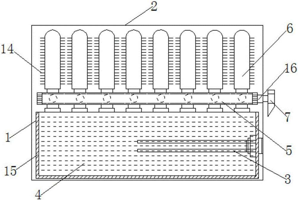 Heater of cooling tube row coupled with phase-change heat storage box