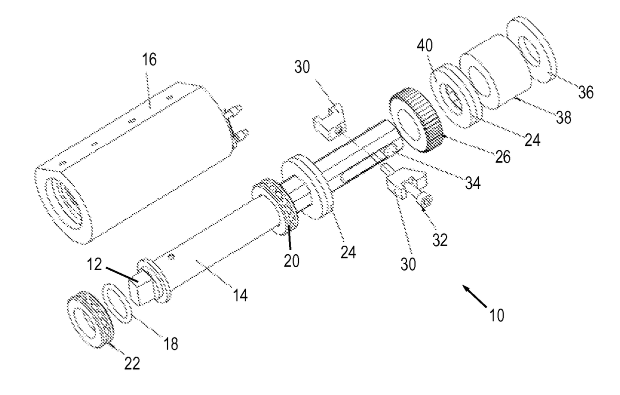 Door closer assembly with hollow hinge member