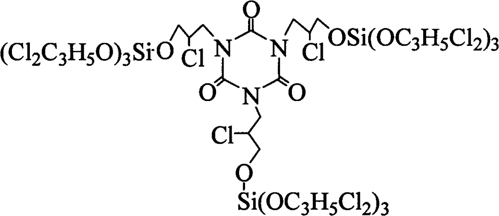 Triazine chlorotrisilicate compound and preparation method thereof