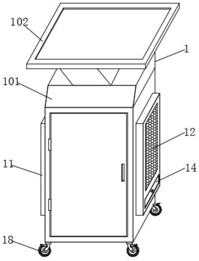 Information processing device of electronic equipment