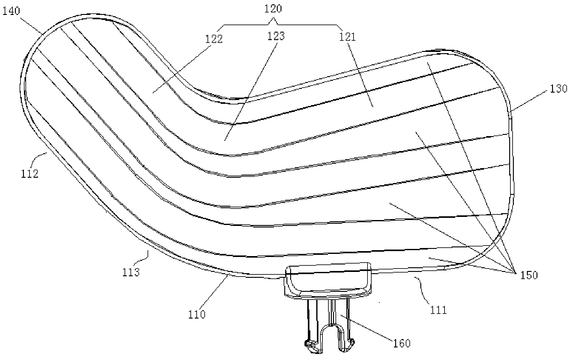 Air sweeping blade and air conditioner with same