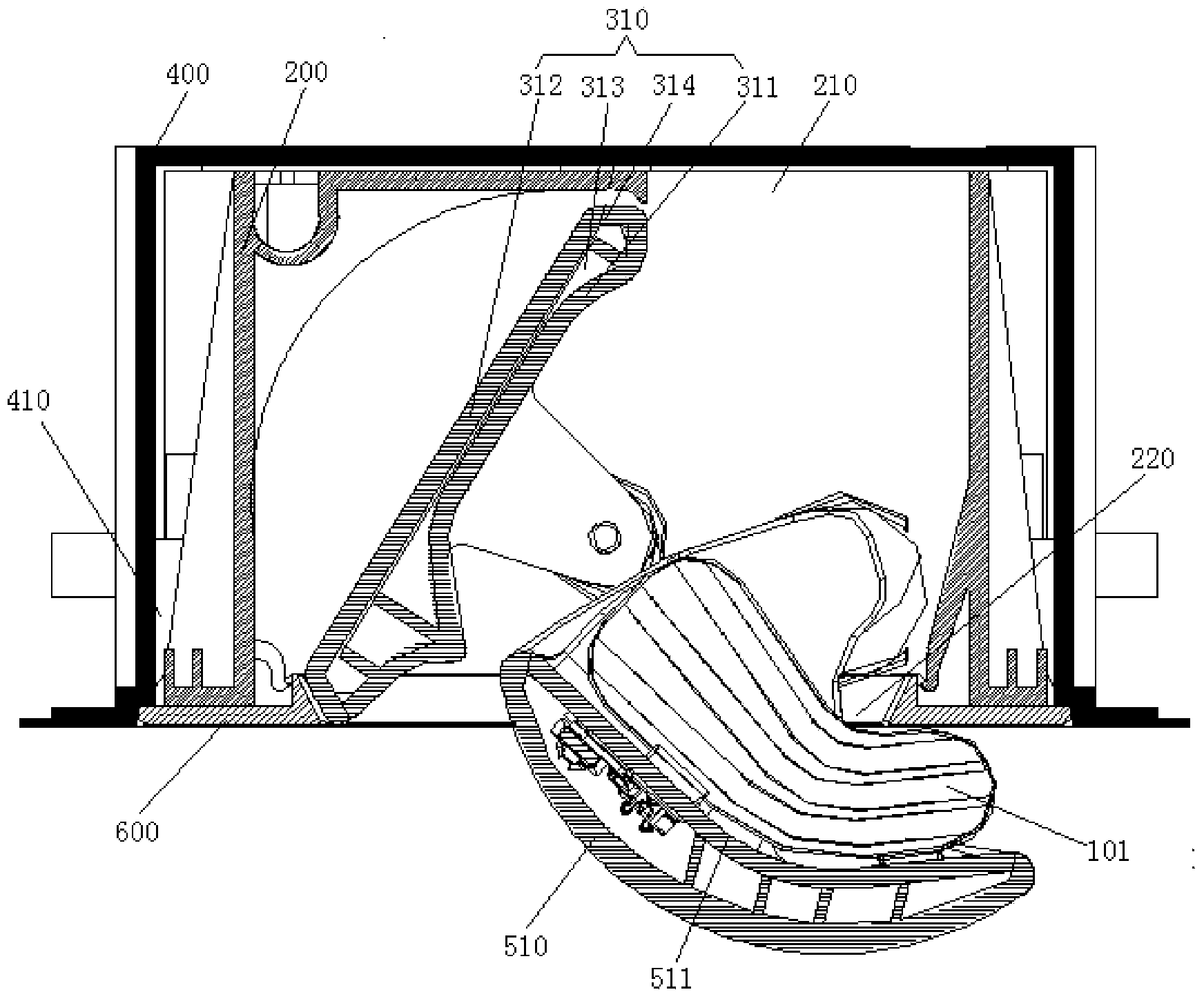 Air sweeping blade and air conditioner with same