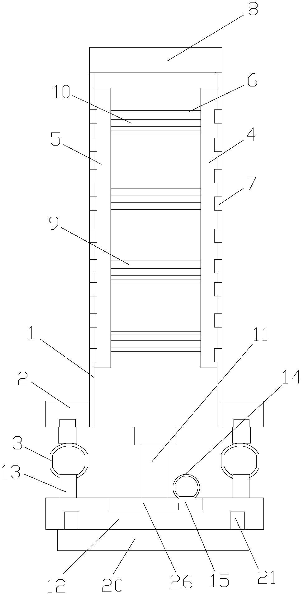 Noninvasive tibia stretching traction apparatus