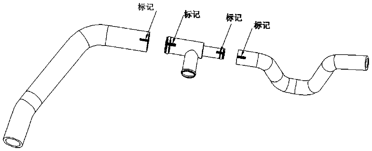 Mounting machine and mounting process for clamp, rubber tube and joint