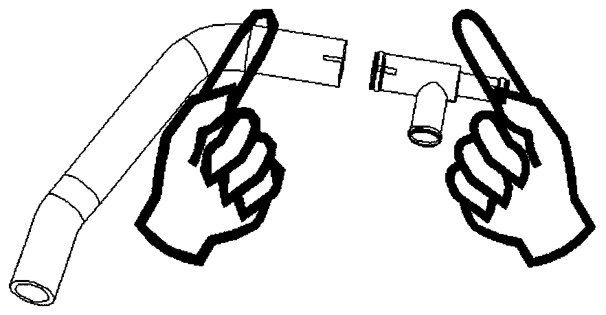 Mounting machine and mounting process for clamp, rubber tube and joint