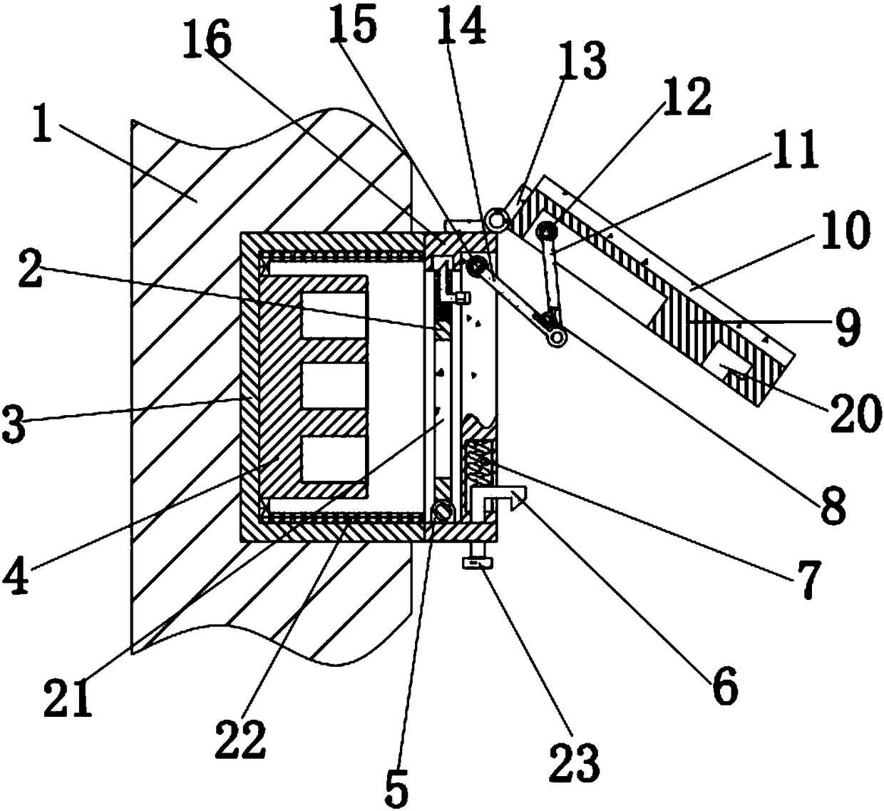 Household hidden-type power distribution box capable of preventing accidental touch