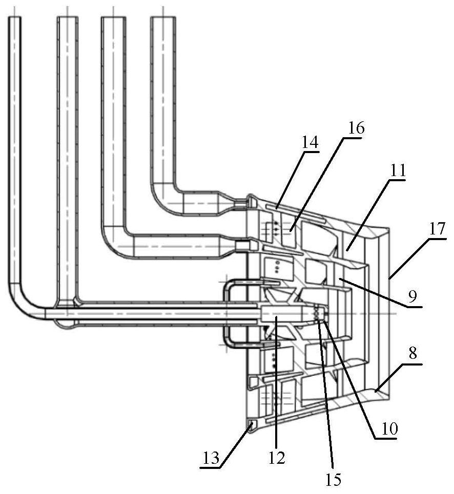 Coaxial staged combustor for low-pollution combustion chamber of gas fuel gas turbine