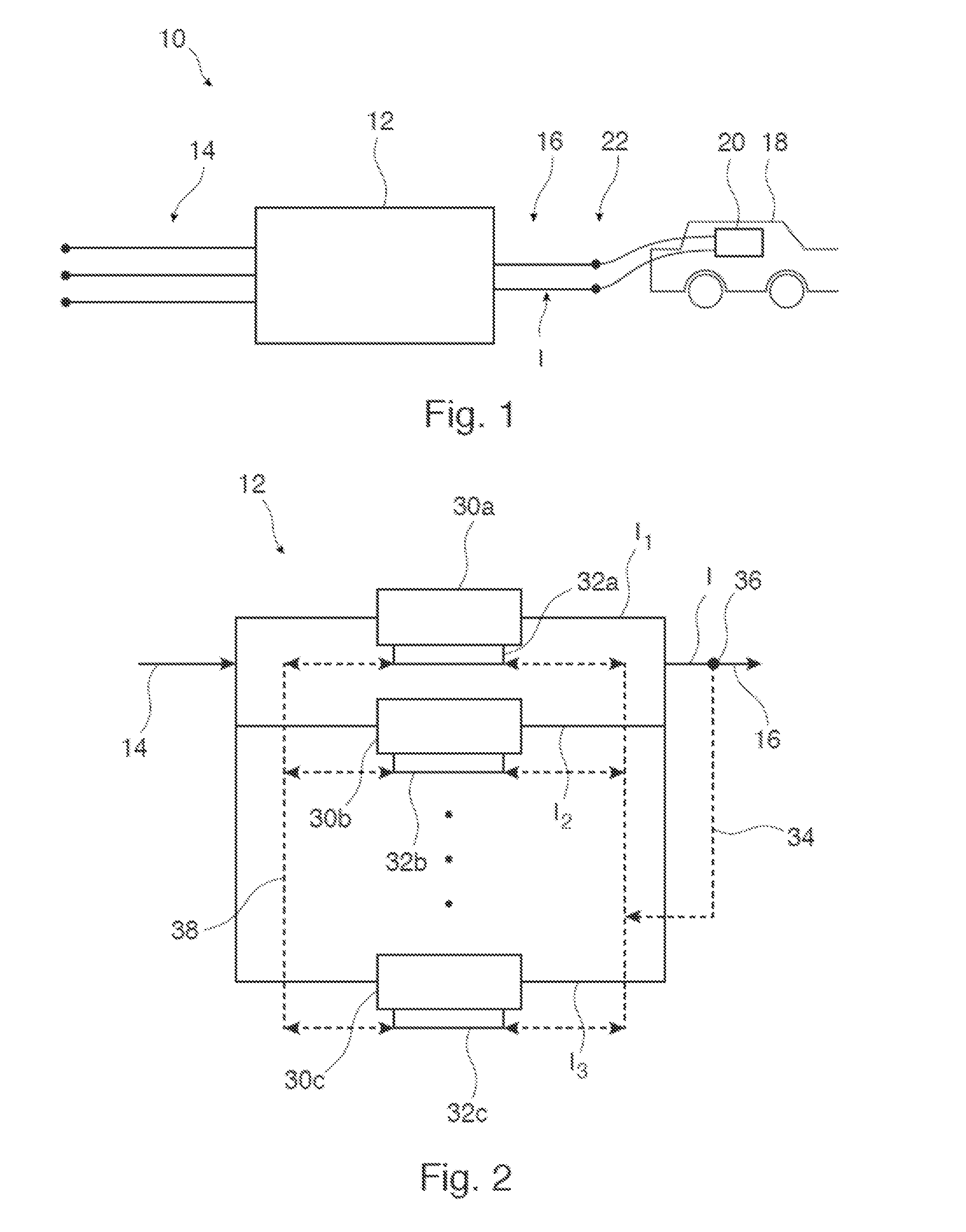 Converter for a battery charging station