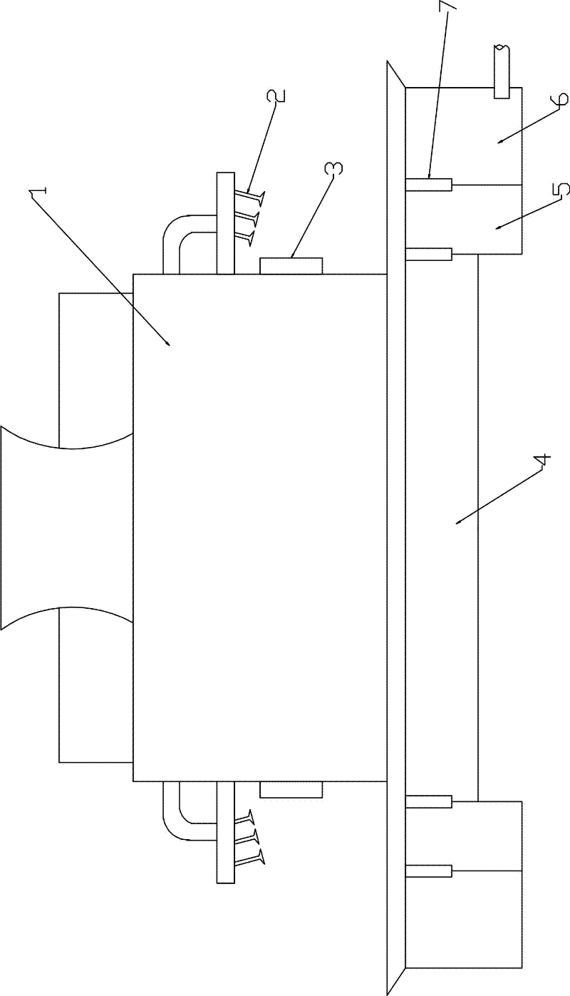 Sand protecting and dust removing device for cooling tower