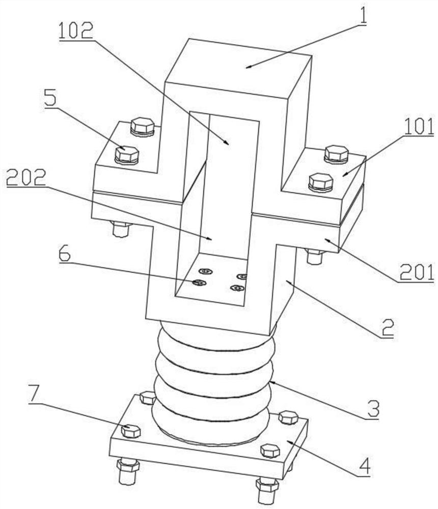 High-strength all-insulation large-current direct-current bus fastening assembly