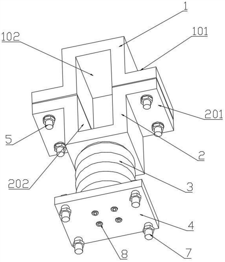 High-strength all-insulation large-current direct-current bus fastening assembly