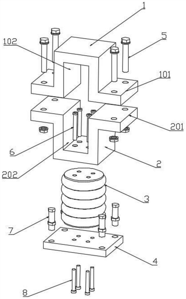 High-strength all-insulation large-current direct-current bus fastening assembly