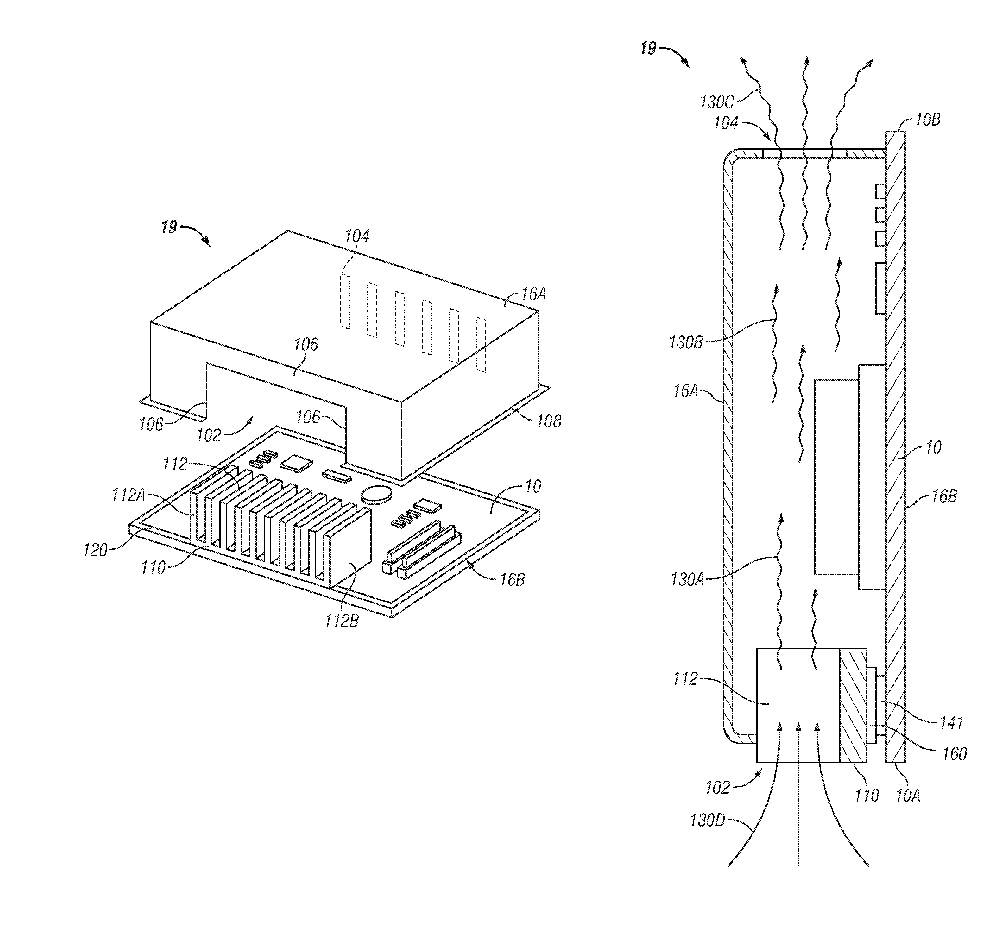 Passive cooling and EMI shielding system