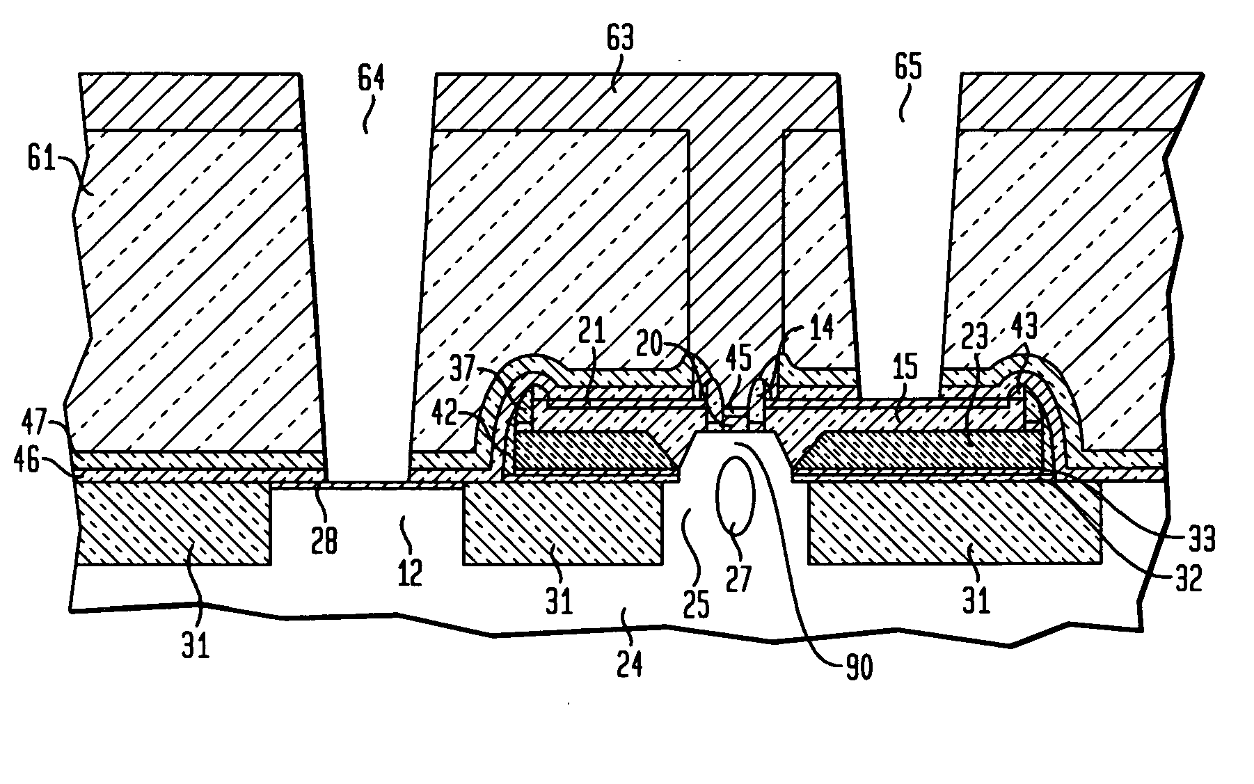 Transistor structure with minimized parasitics and method of fabricating the same