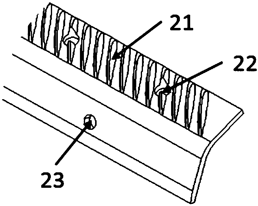 Corn kernel threshing and separating device