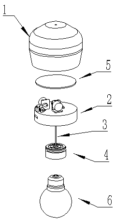 Wireless remote control lifting lamp holder and bulb replacing method