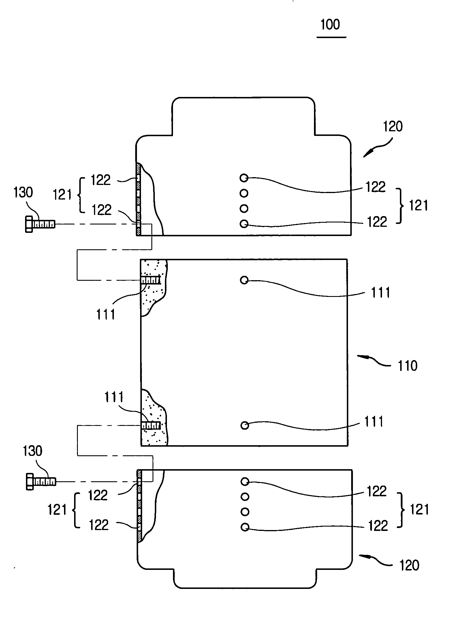 Motor having stator made of soft magnetic powder material