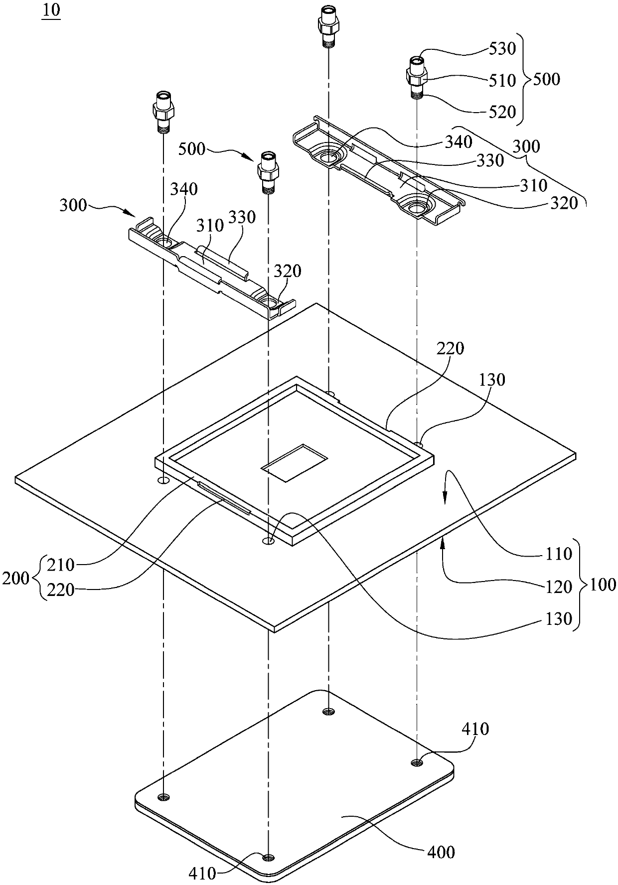 Locking structure and mainboard component