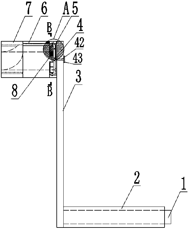 A handcart-type switch cabinet crank handle