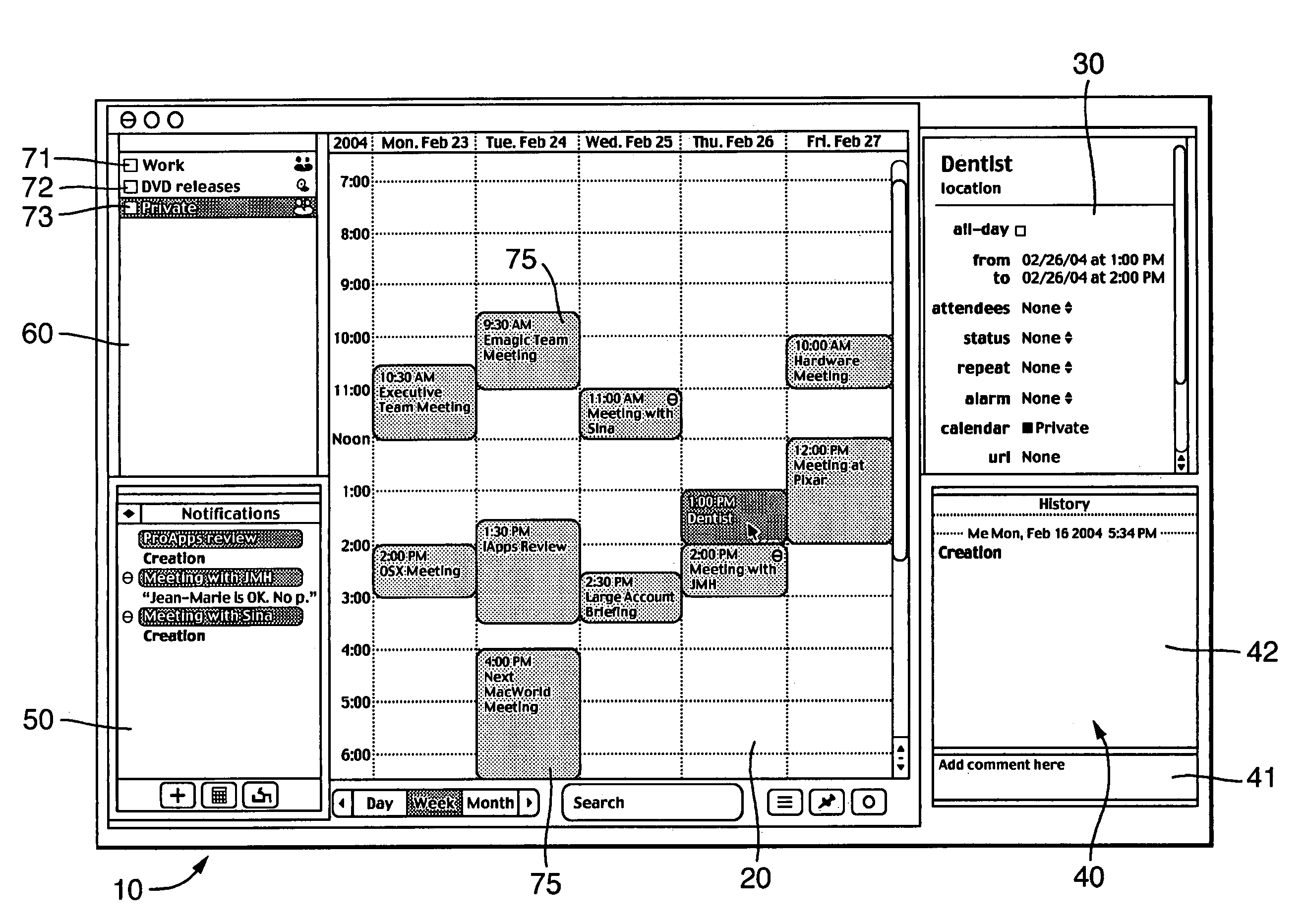 Method for sharing groups of objects