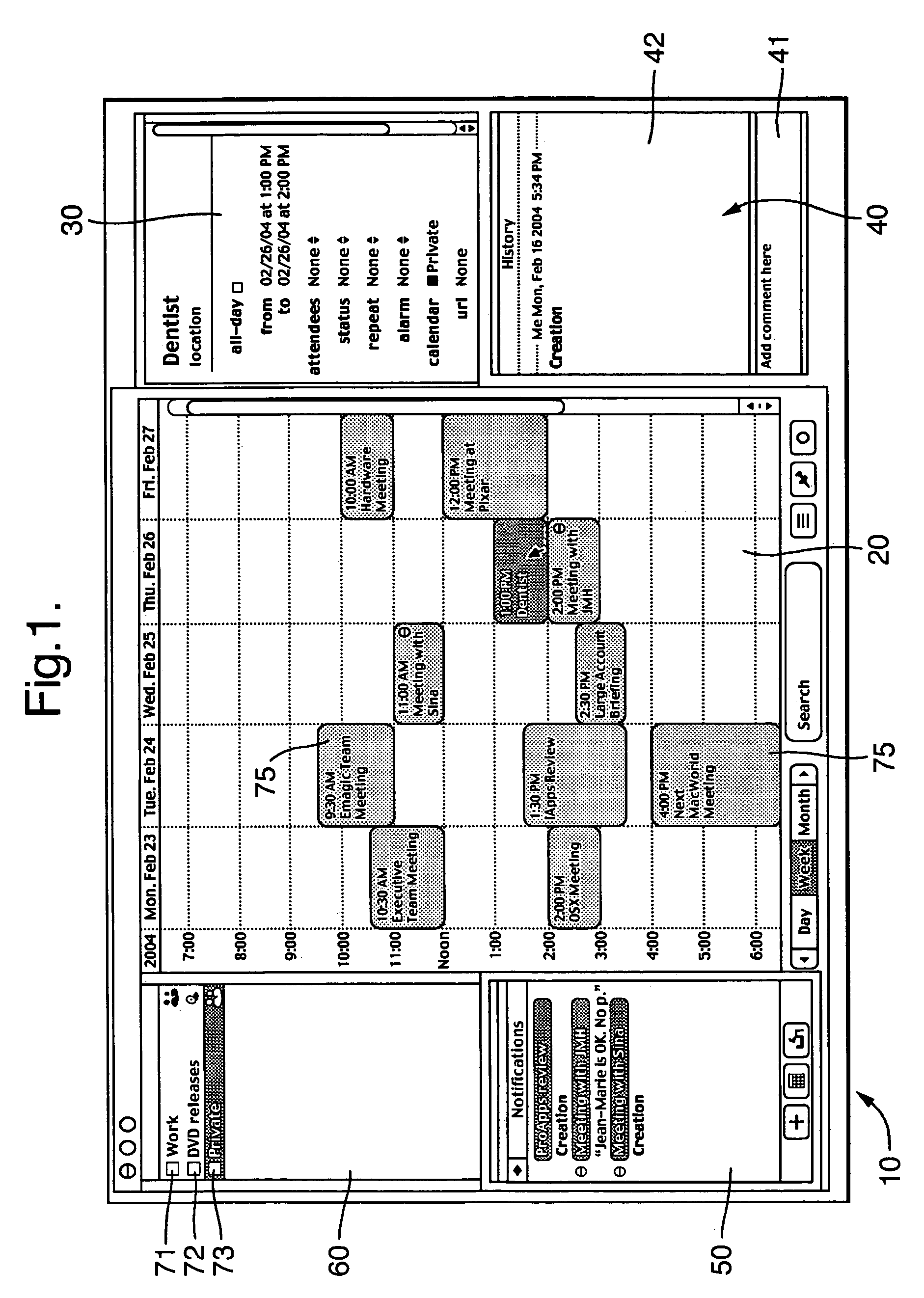 Method for sharing groups of objects