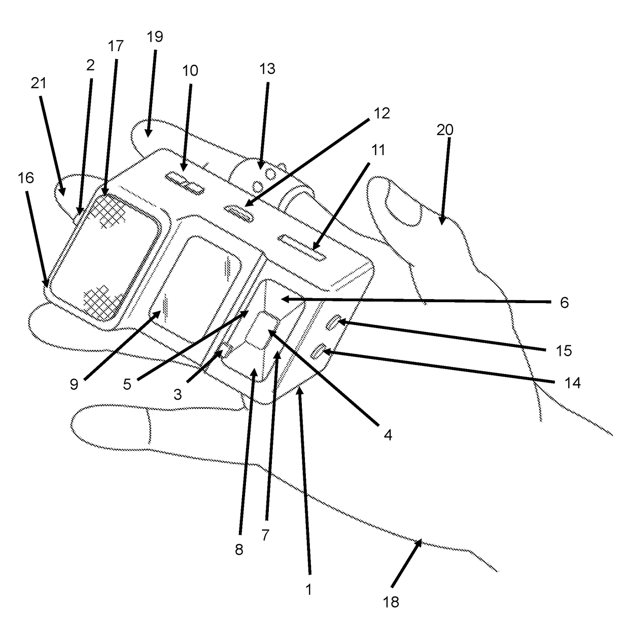 Fix-smart wearable learning device with adjustable finger ring