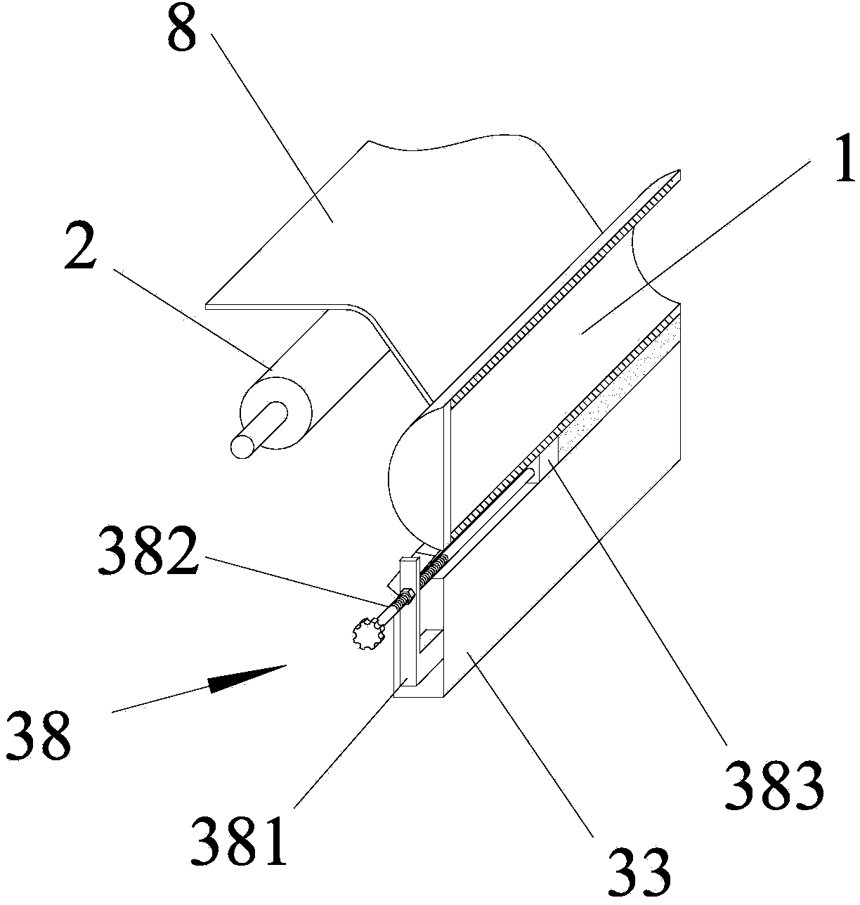 Quantitative gluing amount control device