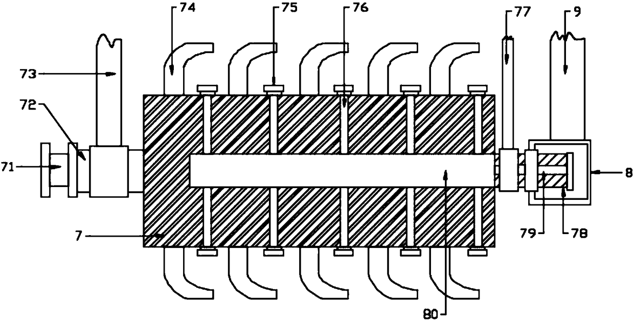 Rapid treatment device with automatically soil turning and spraying functions for heavy metal contaminated soil