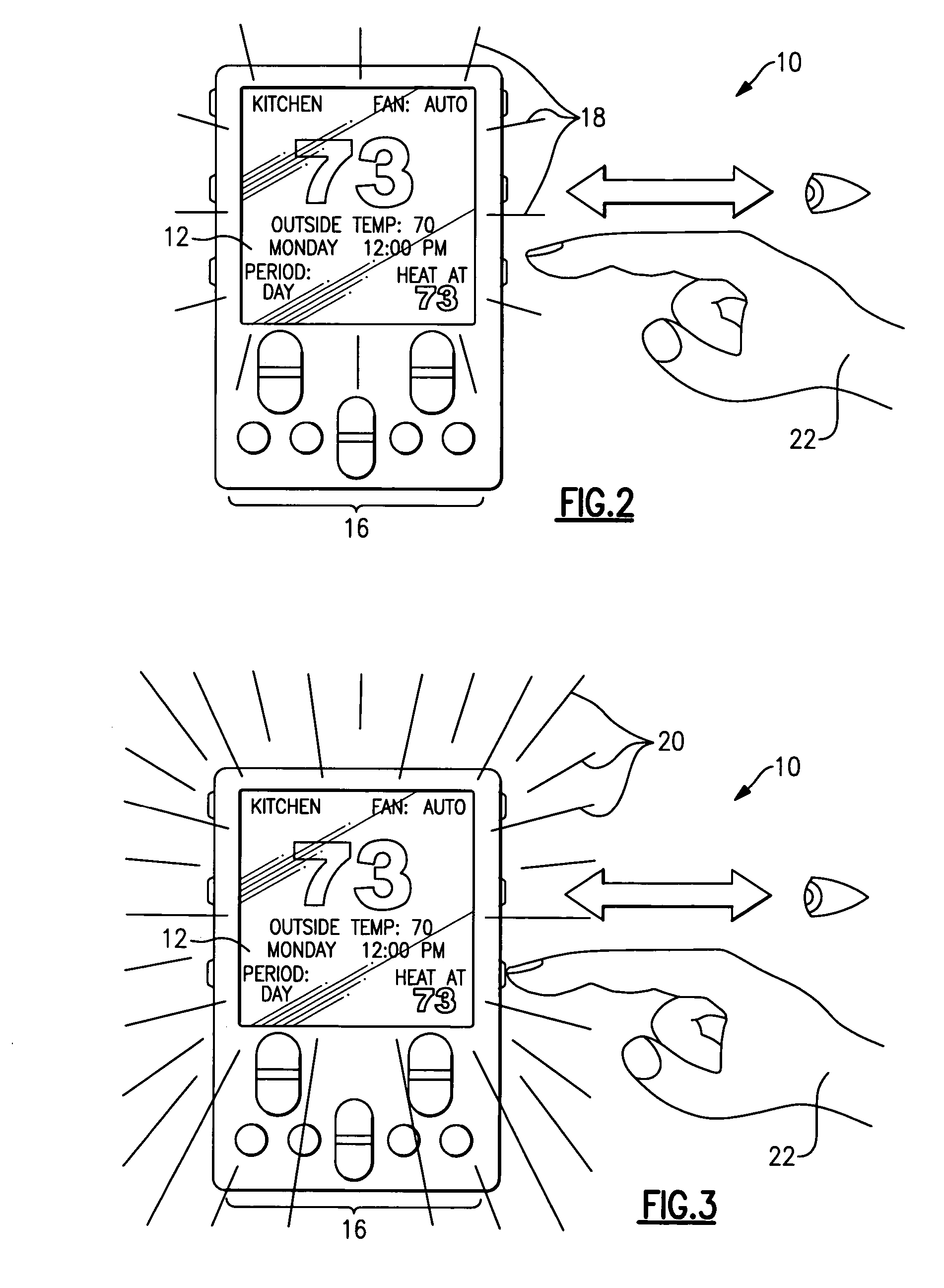 Configurable multi-level thermostat backlighting