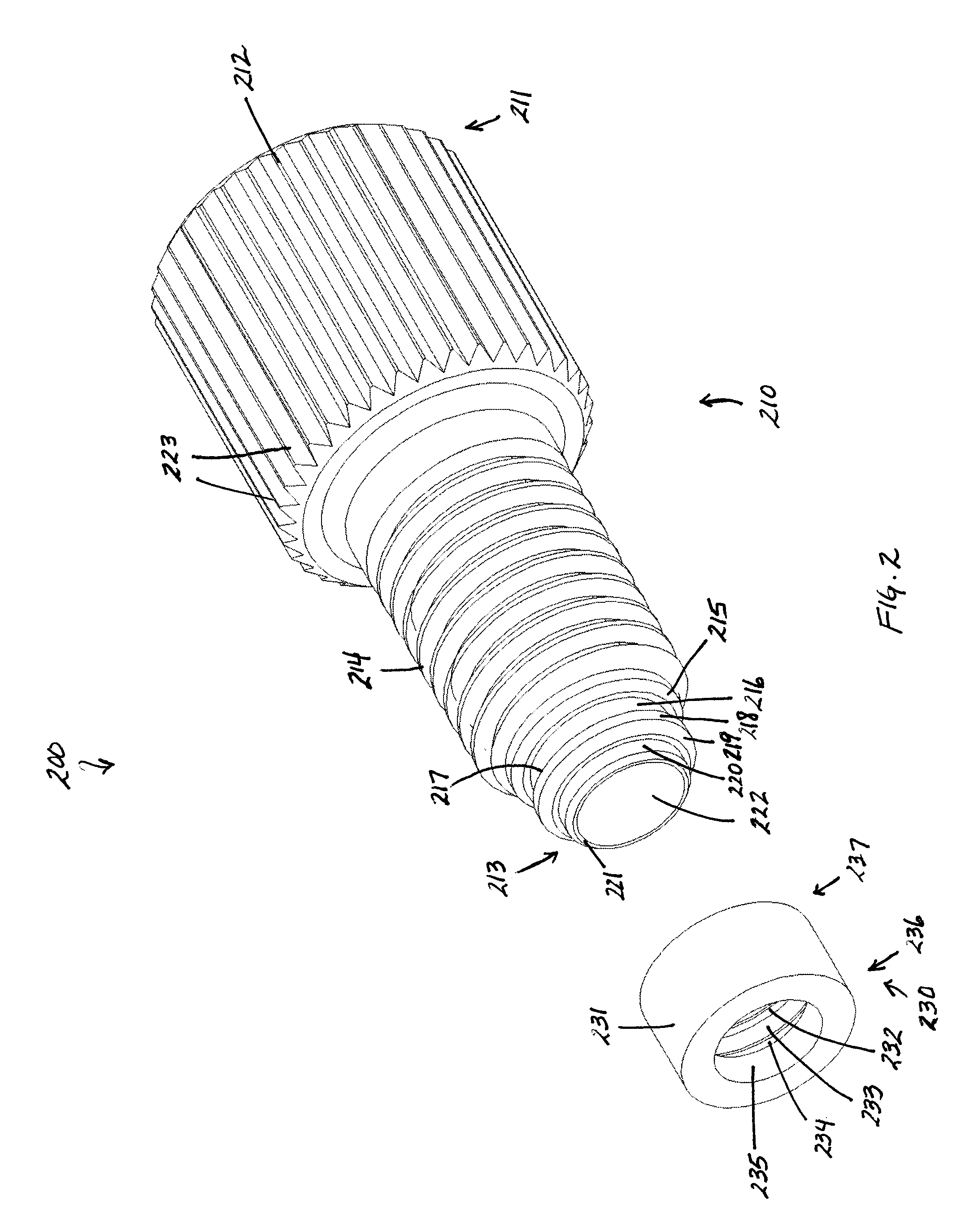 Flat bottom fitting assembly