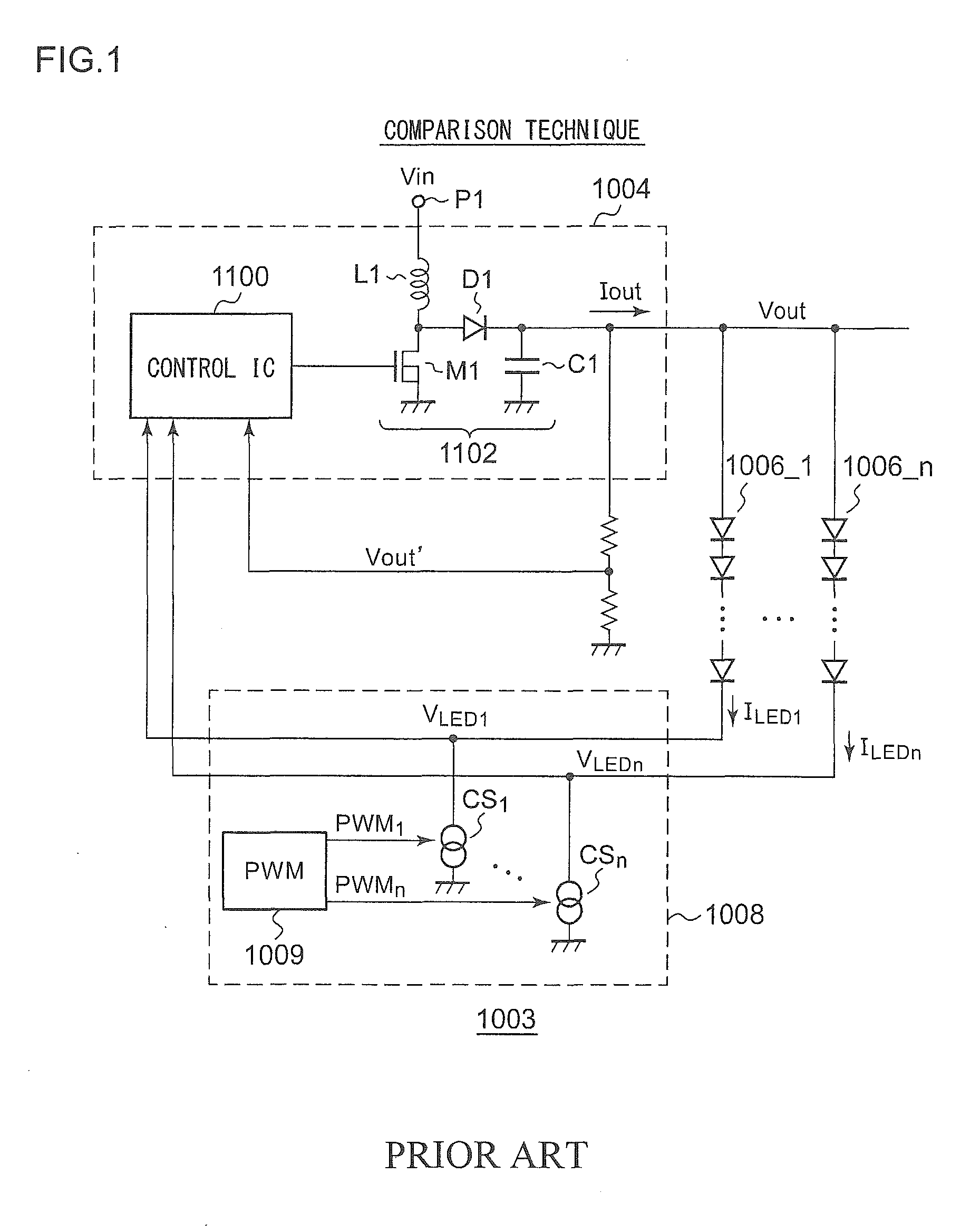 Control circuit for switching power supply