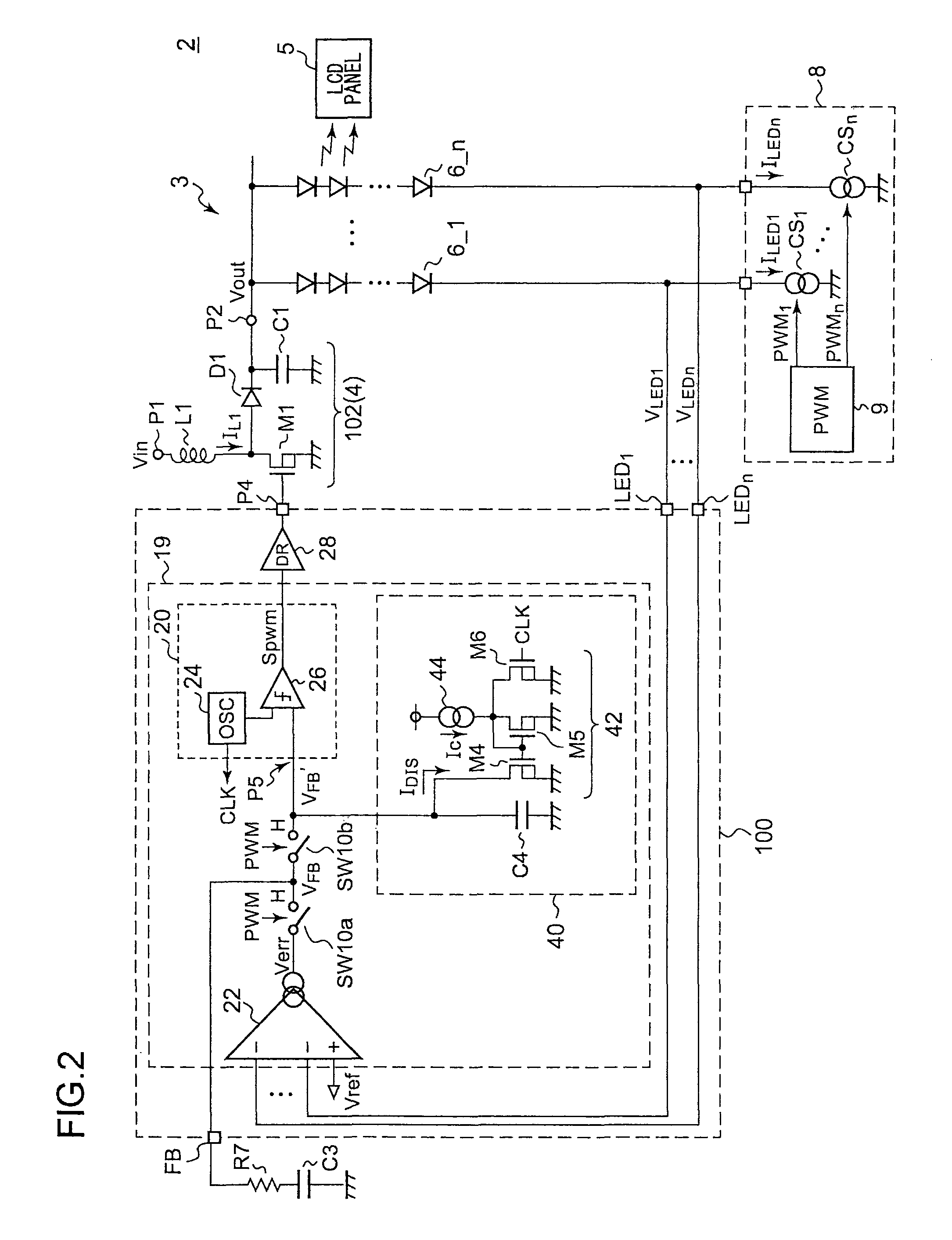 Control circuit for switching power supply